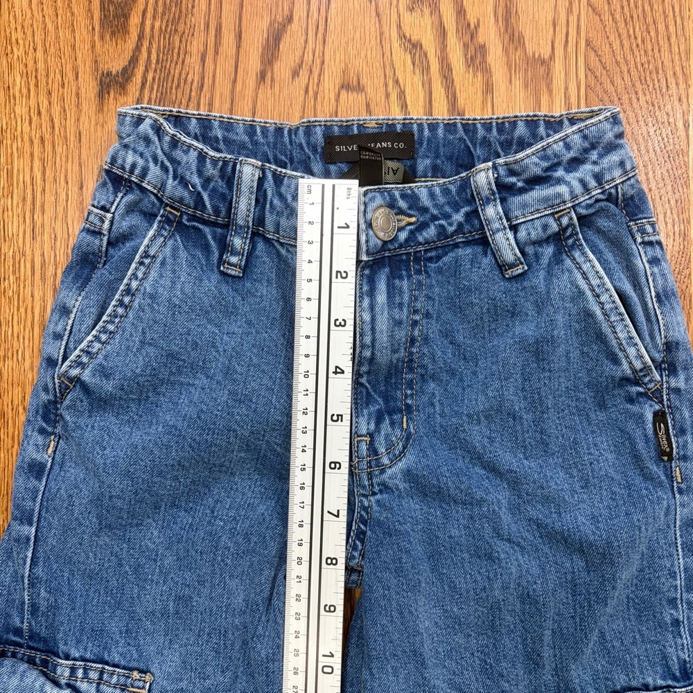 Silver Jeans Olivia Wide Leg High Rise Cargo Girls - Picture 5 of 6